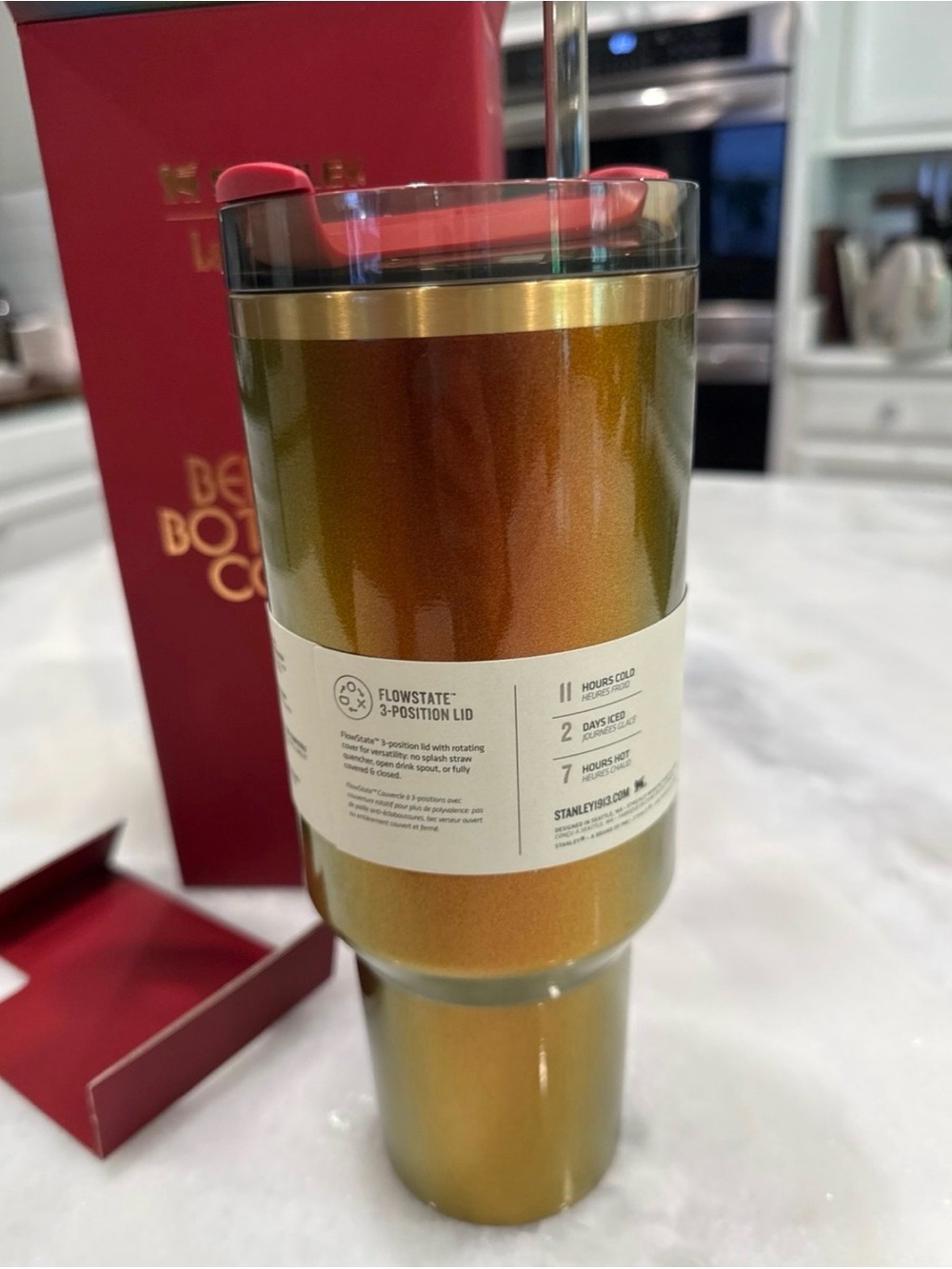 Stanley x Lainey Wilson Country Gold 40oz Quencher NEW Authentic Sold Out - Picture 3 of 7